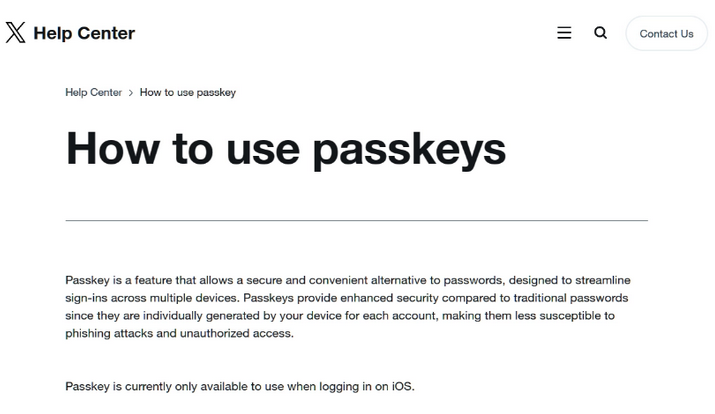 高安苹果维修店铺分享iOS用户如何通过通行密钥(Passkey)登录 